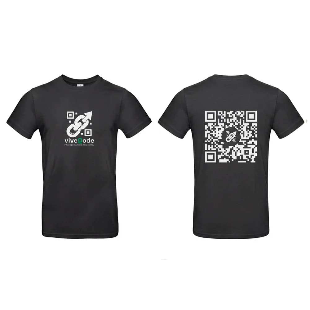 T-shirt with a dynamic QR code