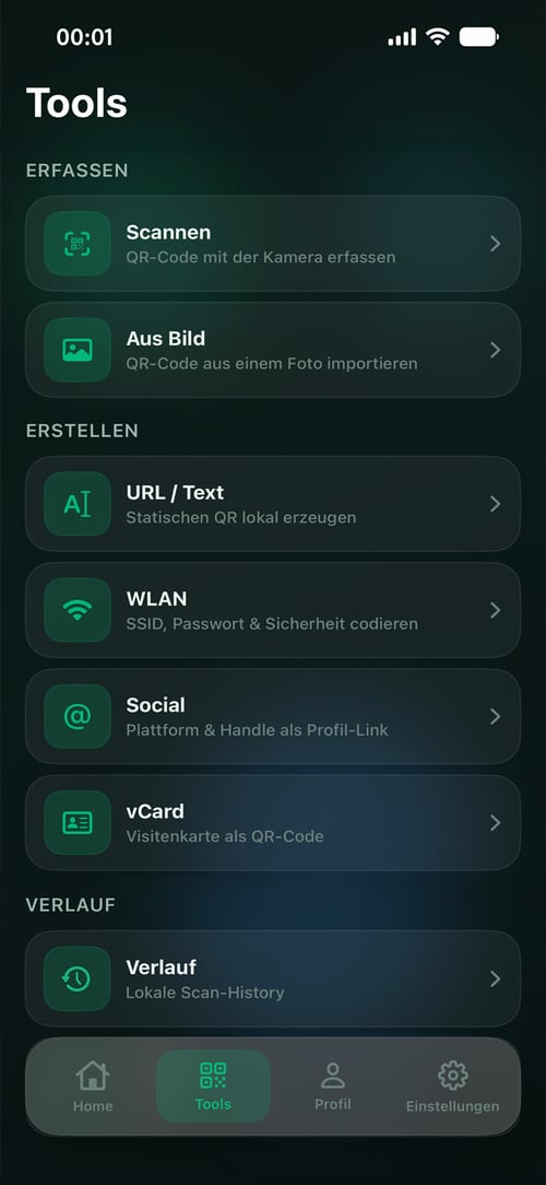 ViveQode App — Tools